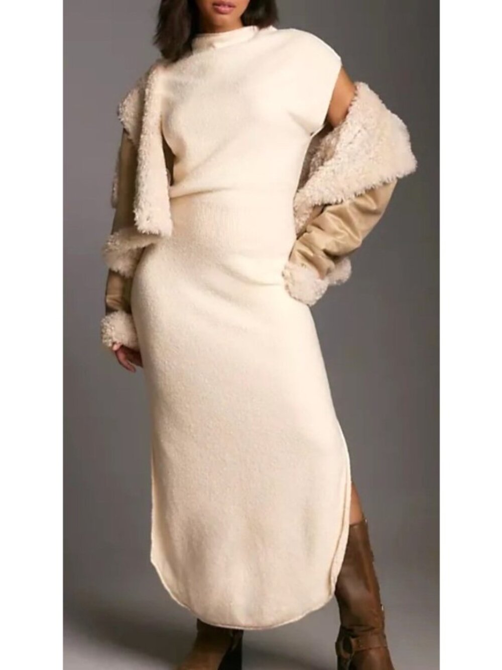 Daily Practice Women's Sz S Column Sleeveless Midi Jumper Dress